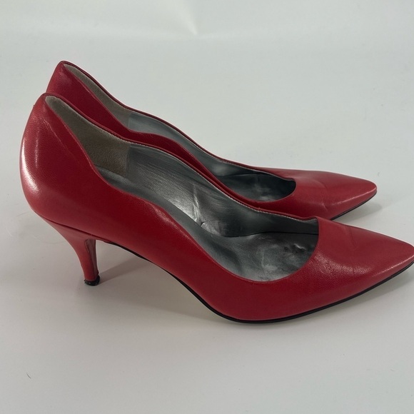 Guess Red Leather Heels - Picture 4 of 7
